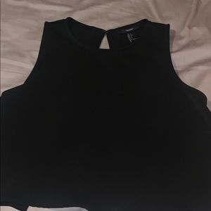 Blouse with cute see through back